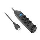 Protetor de Linha - 4 Tomadas 2P +T Fusível Chave Liga/Desliga 1,5M