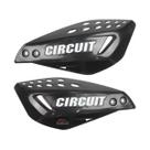 Protetor de mão circuit - vector - haste de nylon - preto e branco - modelo universal p/ todo tipo de moto