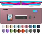 Protetor de mesa Aothia Leather à prova d'água 43x122cm rosa escuro