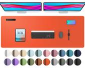 Protetor de mesa Aothia Leather Impermeável 43x122cm Laranja