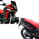 Protetor de Motor Prata e Afastador Alforge Sahara 300 Bráz