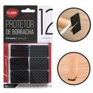 Protetor De Móveis Borracha Retangular 4x2,5cm 12 Un - Clink