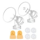 Protetor de peito Maymom 19 mm 2x peça única pequeno com válvula Medela