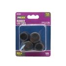 Protetor de piso para móveis Projex Rubber Leg Tip 1,6 cm, pacote com 4