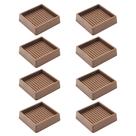 Protetor de piso para móveis VOCOMO 2x2 Rubber Caster Cups, pacote com 8