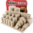 Protetor de piso para móveis X-Protector 357 unidades de almofadas de feltro bege