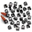 Protetor de plugue RJ45 NTW Click On/bloqueável Cat5e/Cat6/Cat6a/Cat7/Cat8 Ethernet Head (pacote com 50) - preto