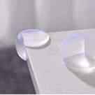 Protetor De Quina Anti-Impacto Kit 8 Peças Silicone Transparente Segurança Bebê Para Canto De Mesa