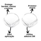 Protetor De Quina Para Rack E Mesa Kit 8 Unidades Silicone Transparente Segurança Criança E Bebê 8u