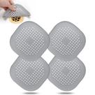 Protetor de ralo de silicone quadrado Bovinde, 4 unidades