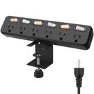 Protetor de sobretensão com braçadeira de mesa Power Strip JUNNUJ 6 Outlet
