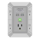 Protetor de sobretensão de carregador de parede USB QINLIANF 5 Outlet 4 USB Protetor de sobretensão de carregador de parede USB QINLIANF 5 Outlet 4 USB