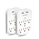 Protetor de sobretensão de parede One Beat 6-Outlet com 2 portas USB 2.4A 490J