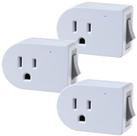 Protetor de sobretensão Fosmon Grounded Outlet Switch 245J, pacote com 3