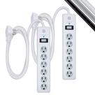 Protetor de sobretensão GE 6-Outlet, pacote com 2 saídas e cabo de 1,8 m e 800 Joules