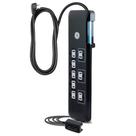 Protetor de sobretensão GE UltraPro 8 Outlet + 2 portas USB de 4 pés preto