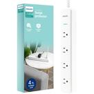 Protetor de sobretensão Philips SPP3563W/37 de 4 saídas 450J com cabo de 1,2 m