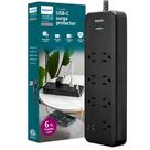 Protetor de sobretensão Philips SPP3703B/37 7-Outlet 1500J 15W Protetor de sobretensão Philips SPP3703B/37 7-Outlet 1500J 15W