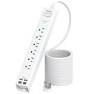 Protetor de sobretensão Power Strip Addtam de 10 pés com 6 tomadas e 4 USB Protetor de sobretensão Power Strip Addtam de 10 pés com 6 tomadas e 4 USB