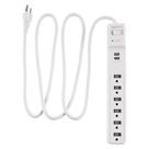 Protetor de sobretensão Power Strip Amazon Basics 6 Outlet 2 USB