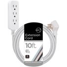 Protetor de sobretensão Power Strip Cordinate 3 Outlet 10 pés branco Protetor de sobretensão Power Strip Cordinate 3 Outlet 10 pés branco