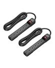 Protetor de sobretensão Power Strip DEWENWILS, pacote com 2, cabo de 15 pés, 6 tomadas