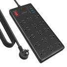 Protetor de sobretensão Power Strip IECOPOWER 15, 4 portas USB Protetor de sobretensão Power Strip IECOPOWER 15, 4 portas USB