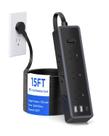 Protetor de sobretensão Power Strip NTONPOWER de 15 pés com 9 tomadas, 3 USB