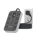 Protetor de sobretensão Power Strip popowell 8 tomadas AC 6 portas USB