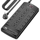 Protetor de sobretensão Power Strip POWSAV 18 tomadas +4 portas USB Protetor de sobretensão Power Strip POWSAV 18 tomadas +4 portas USB