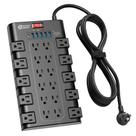 Protetor de sobretensão Power Strip SUPERDANNY de 10 pés com portas USB Protetor de sobretensão Power Strip SUPERDANNY de 10 pés com portas USB