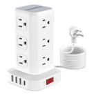 Protetor de sobretensão Power Strip Tower com 12 tomadas e 4 USB Protetor de sobretensão Power Strip Tower com 12 tomadas e 4 USB