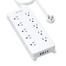 Protetor de sobretensão Power Strip TROND 4000J 10 tomadas 4 USB