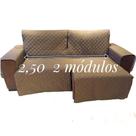 protetor de sofa assento 2,50 2 módulos retrátil e reclinável forrado(medida total do sofa 3,00 2modulos)