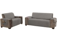Protetor De Sofá Padrão Classic 2 E 3 Lugares cinza