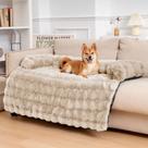 Protetor de sofá Pet Bed FUNNY FUZZY Café 120x95x16 cm