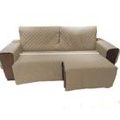 protetor de sofa retratil 2,10 largura total do sofa com 2 modulos(forrado com fixador para prender no sofa)