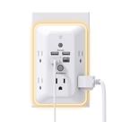 Protetor de Surto Addtam com 5 Tomadas, Luz Noturna e 4 Portas USB