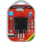 Protetor De Surto Plug 2P+T 20A Qualitronix Preto Qpp04P