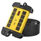 Protetor de Surto Power Strip CRST - 10 Tomadas, 2800J - Metal