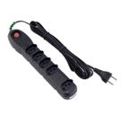 Protetor De Surtos Com 5 Tomadas De 3 Metros Preto - 7202 - Force Line Protetor De Surtos 5tom 3m Biv Pt Force 7202