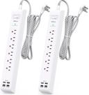 Protetor de Surtos Mifaso com 6 Tomadas e 4 Portas USB Protetor de Surtos Mifaso com 6 Tomadas e 4 Portas USB