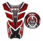 Protetor De Tanque Adesivo Bocal Cb 300r Preto/vermelho