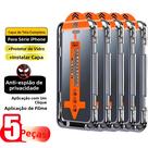 Protetor De Tela De Vidro Temperado Anti-Espião 8K (5 Peças) Para iPhone 17, 16, 15, 14, 13, 12, 11,