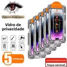 Protetor De Tela De Vidro Temperado Anti-Espião E Livre De Poeira 5PCS Para iPhone 15 14 13 12 11 16