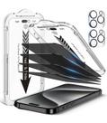 Protetor de tela EZ-GLAZ, pacote com 4, iPhone 15 Pro Max Privacy