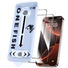 Protetor de tela Glass OneFish para iPhone 14 Pro Max/15 Plus
