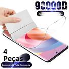 Protetor De Tela Hydrogel Para Samsung Galaxy S20 S21 S22 S23 Note 8 20 10 Ultra, 4 Peças, Cobertura