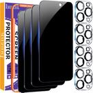 Protetor de tela IMBZBK Privacy para iPhone 15 Pro com lente
