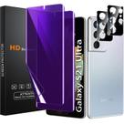 Protetor de tela Lesakit para Samsung Galaxy S21 Ultra 6,8" roxo, pacote 2+2